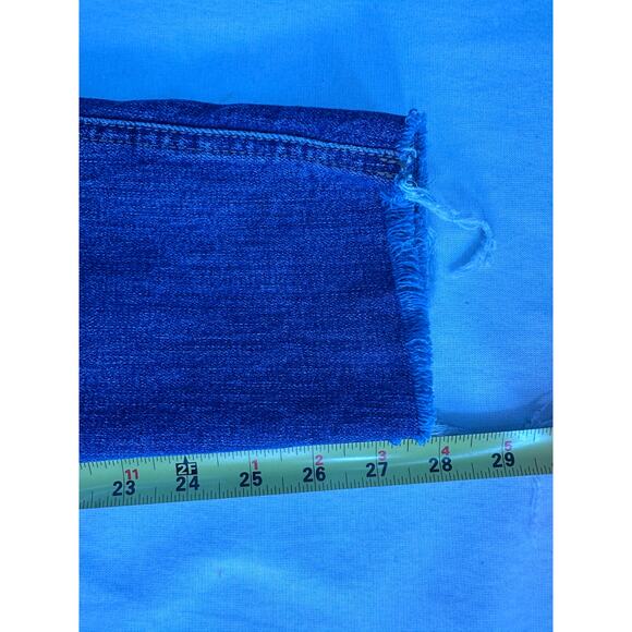 Mother Women sz 25 High Waisted Double Looker Ankle Fray Cotton Denim Skinny - Picture 15 of 16